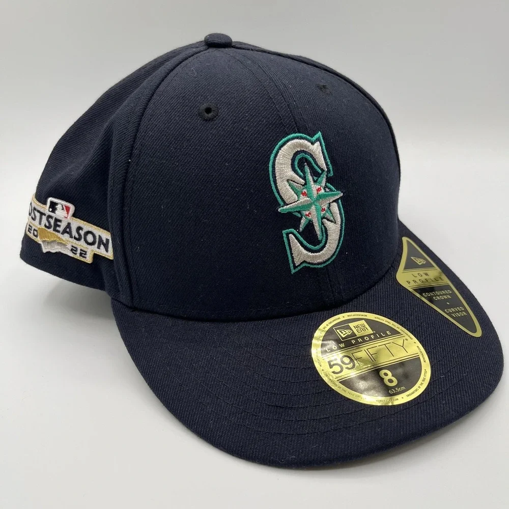 Seattle Mariners Hat Cap Fitted Mens 8 MLB Baseball Postseason 2022 New Era NEW